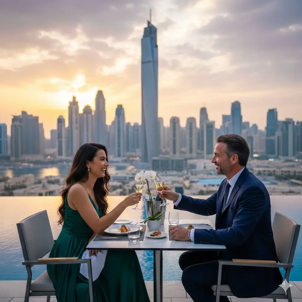 Luxury dinner date with a beautiful best escorts in Dubai Marina